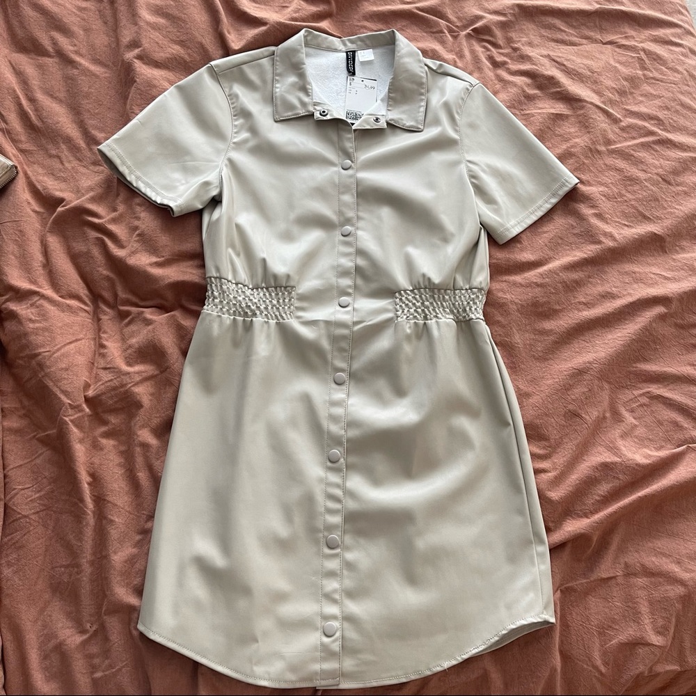 Cream / Tan leather Dress